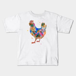 Chicken Watercolor Painting Kids T-Shirt